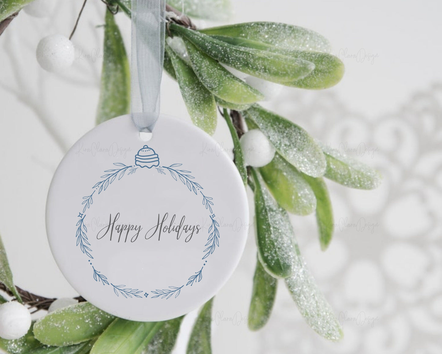 Christmas Ball Circle Wreath Clipart