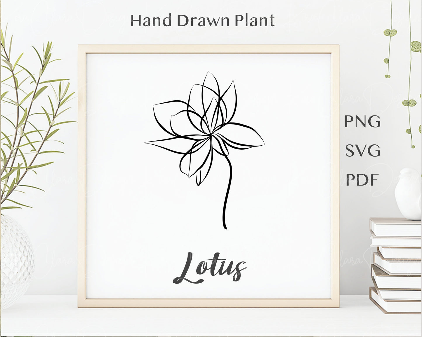 Lotus Flower Outline Clipart