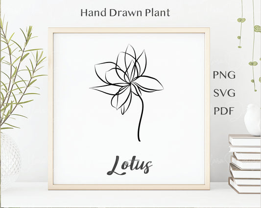 Lotus Flower Outline Clipart