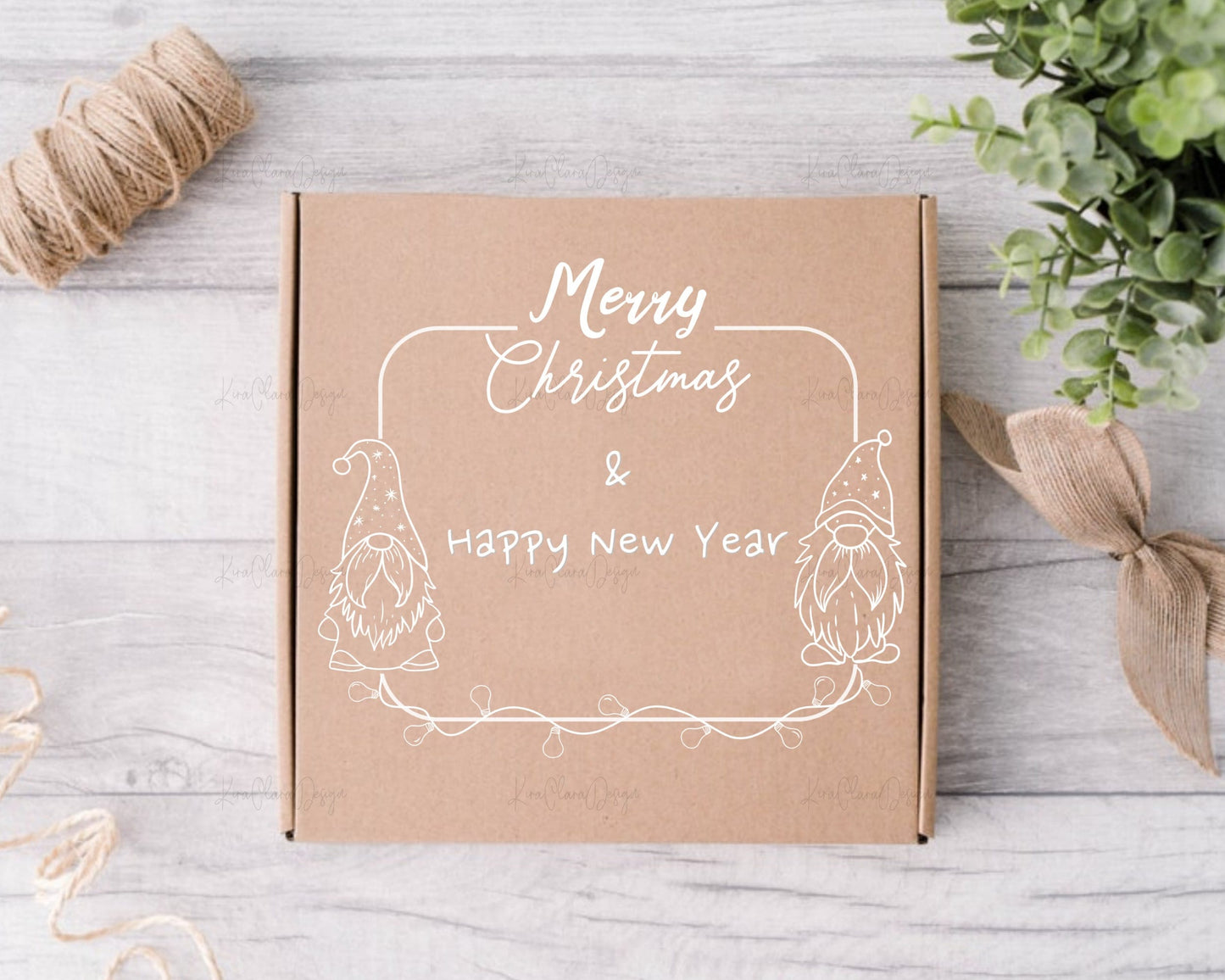 Christmas Gnome Border Frame Clipart