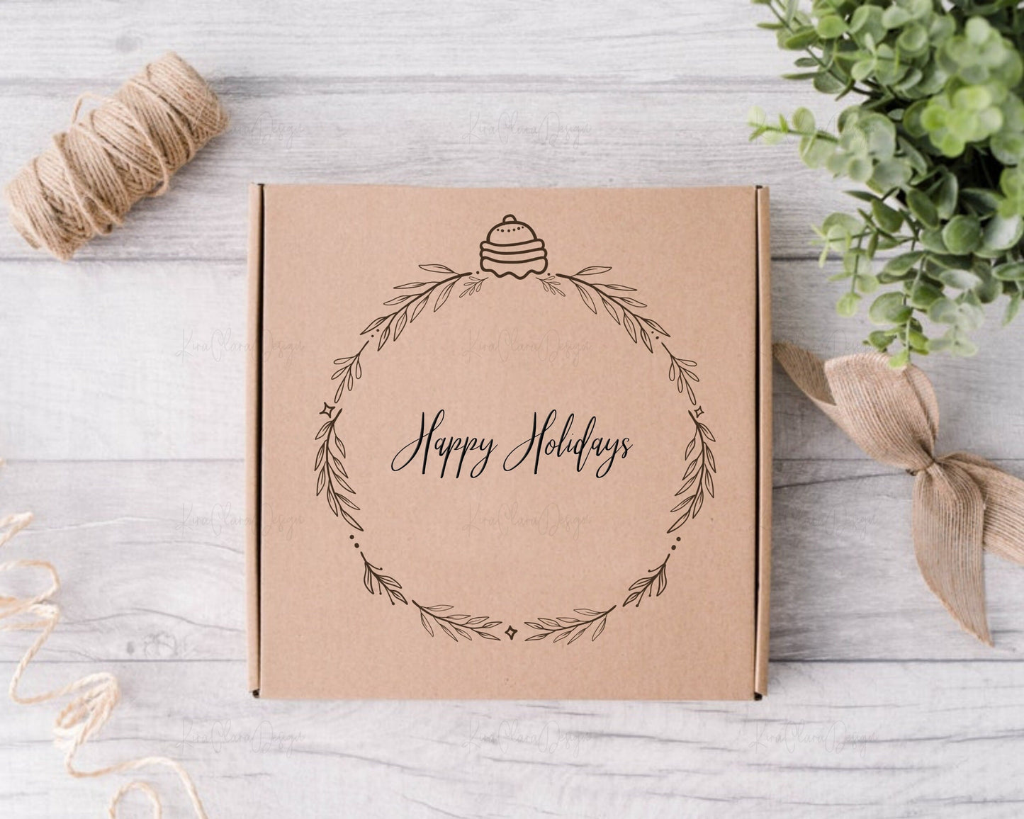 Christmas Ball Circle Wreath Clipart