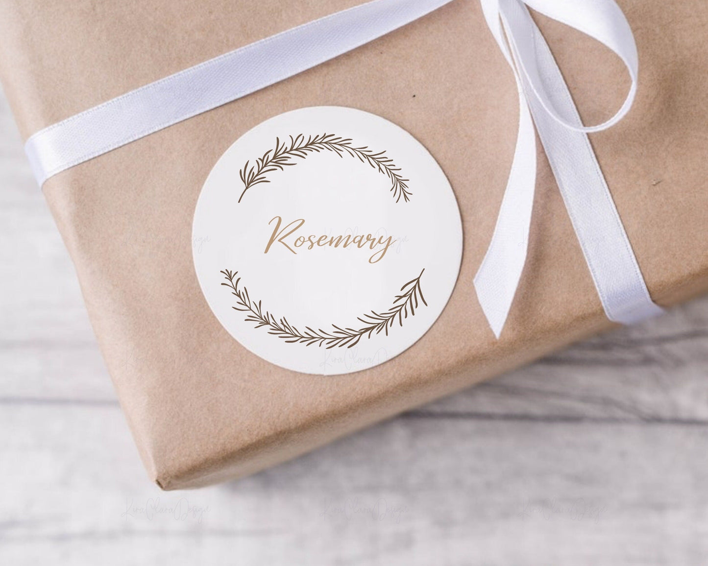 Rosemary Flower Wreath Clipart