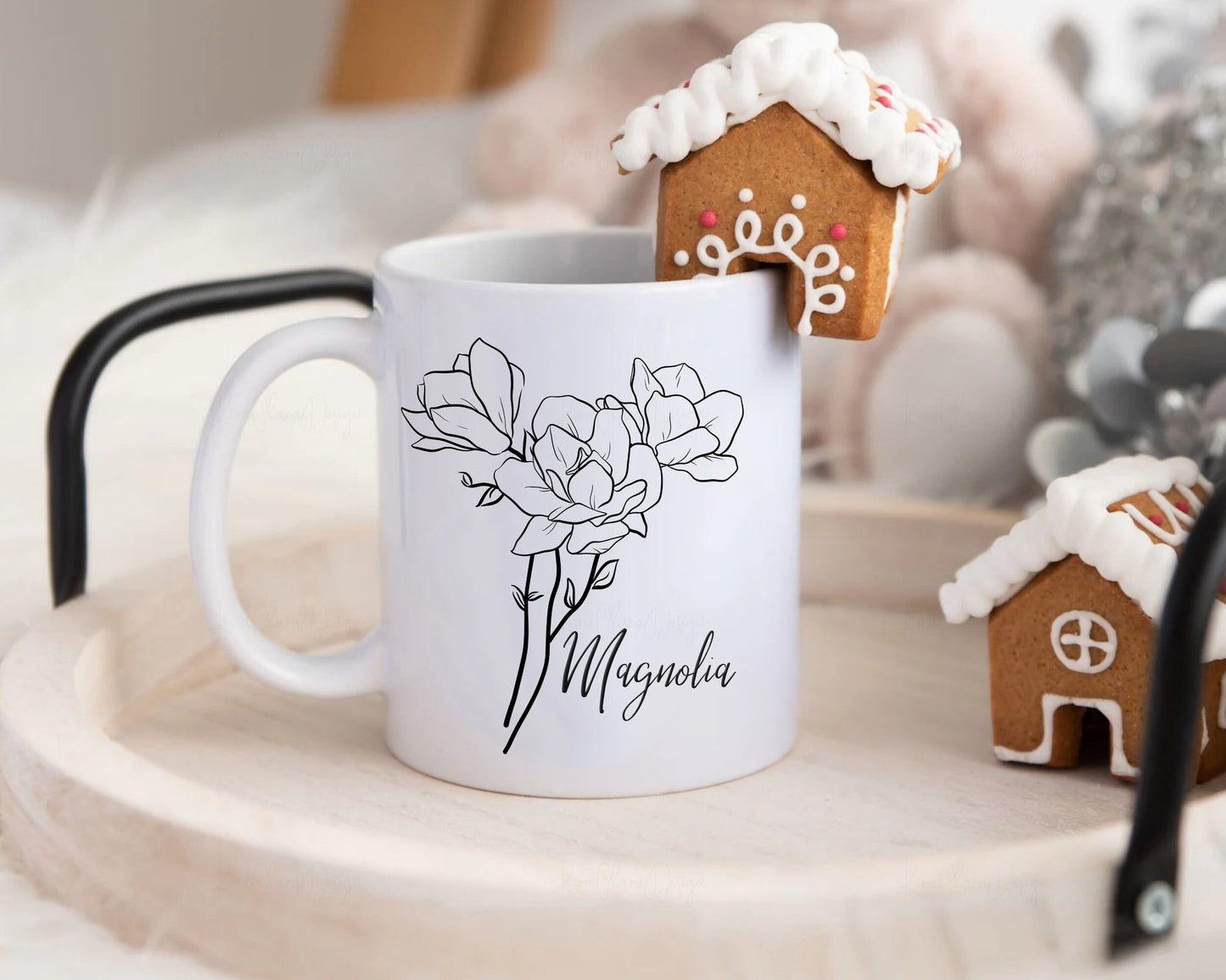 Magnolia Flower Outline Clipart