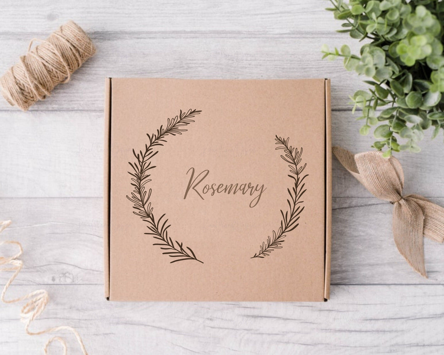 Rosemary Flower Wreath Clipart