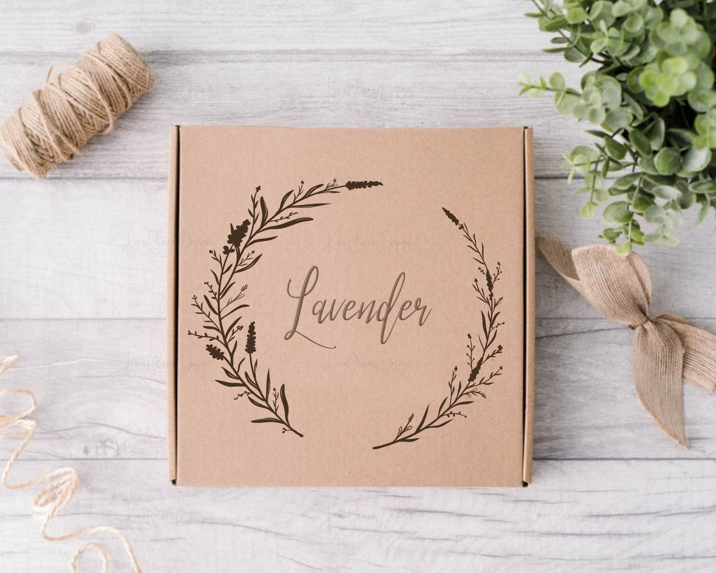 Lavender Flower Wreath Clipart SVG