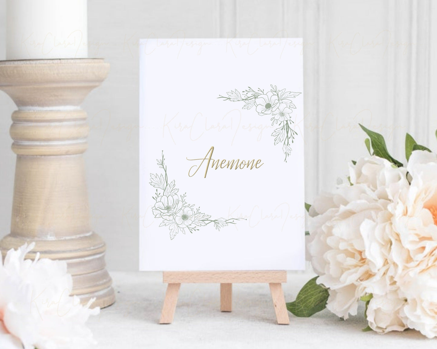 Anemone Flower Corner Frame Clipart