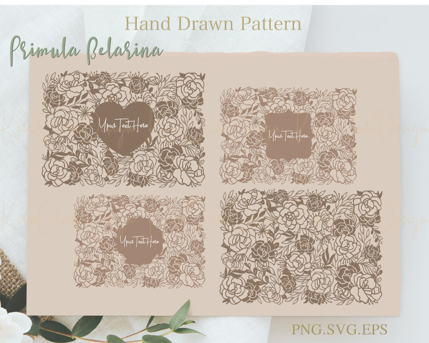 Primula Belarina 5x7 Floral Pattern Clipart