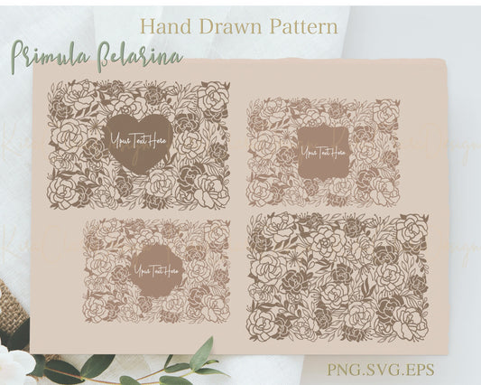 Primula Belarina 5x7 Floral Pattern Clipart