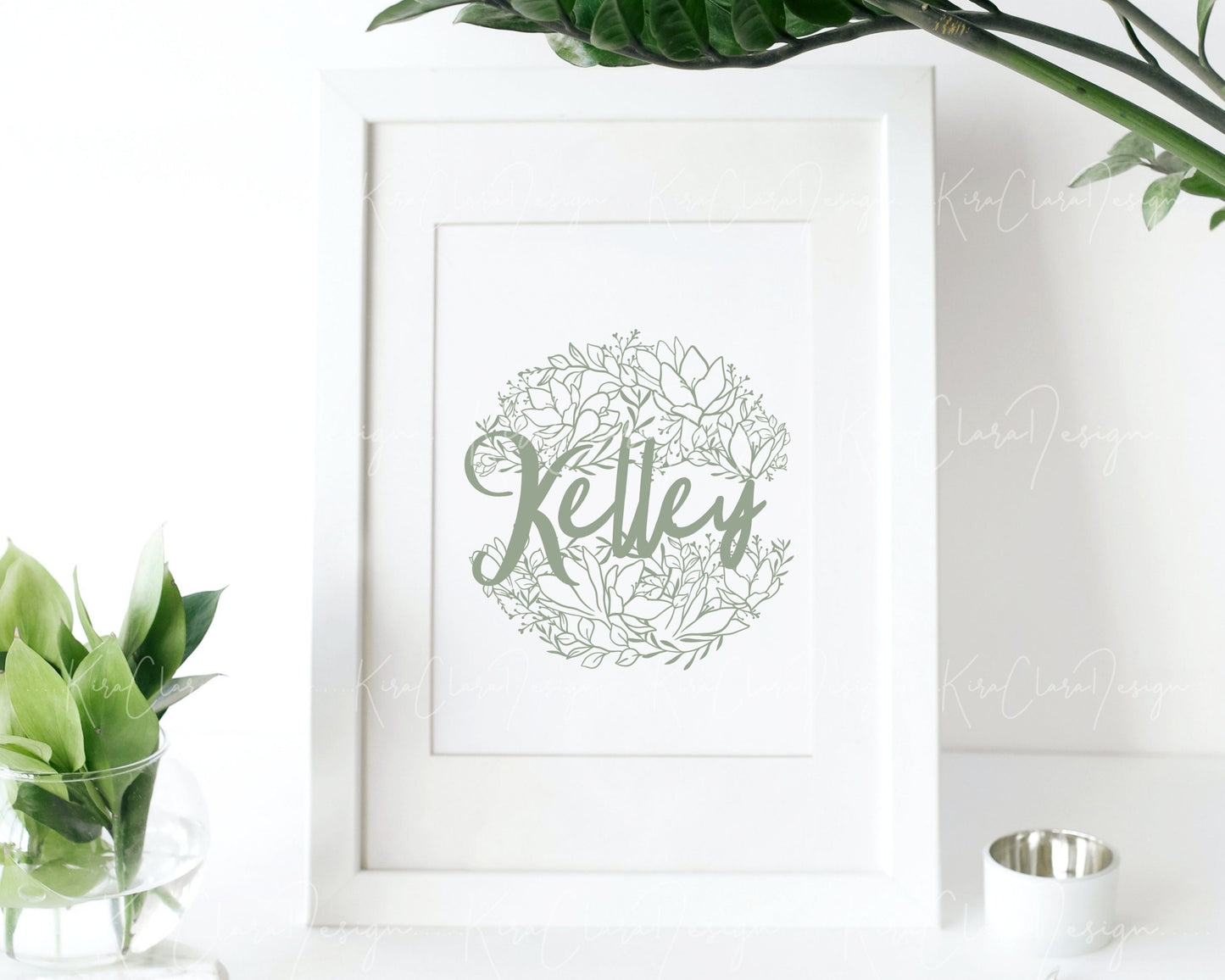 Crocus Floral Monogram Alphabet SVG