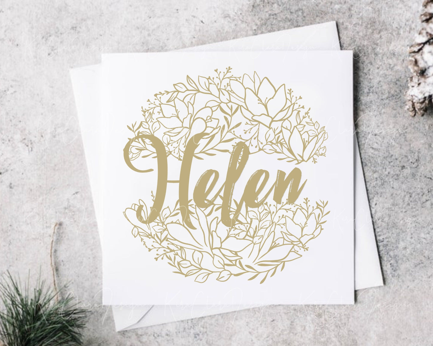Crocus Floral Monogram Alphabet SVG