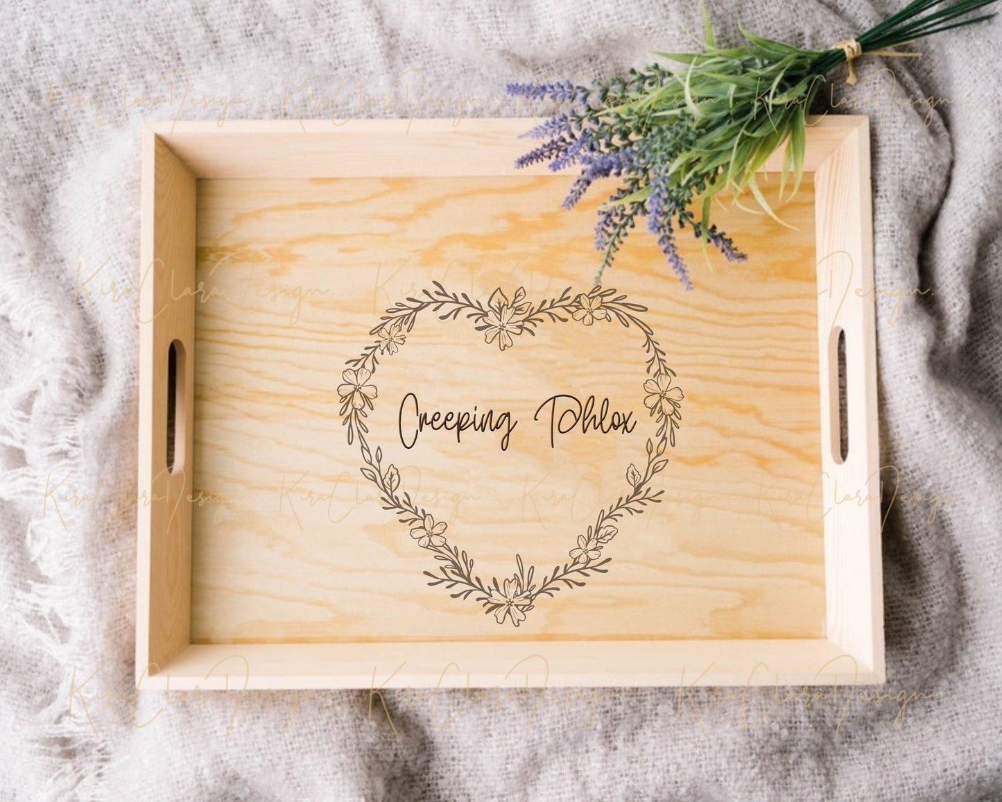Creeping Phlox Flower Heart Wreath Clipart