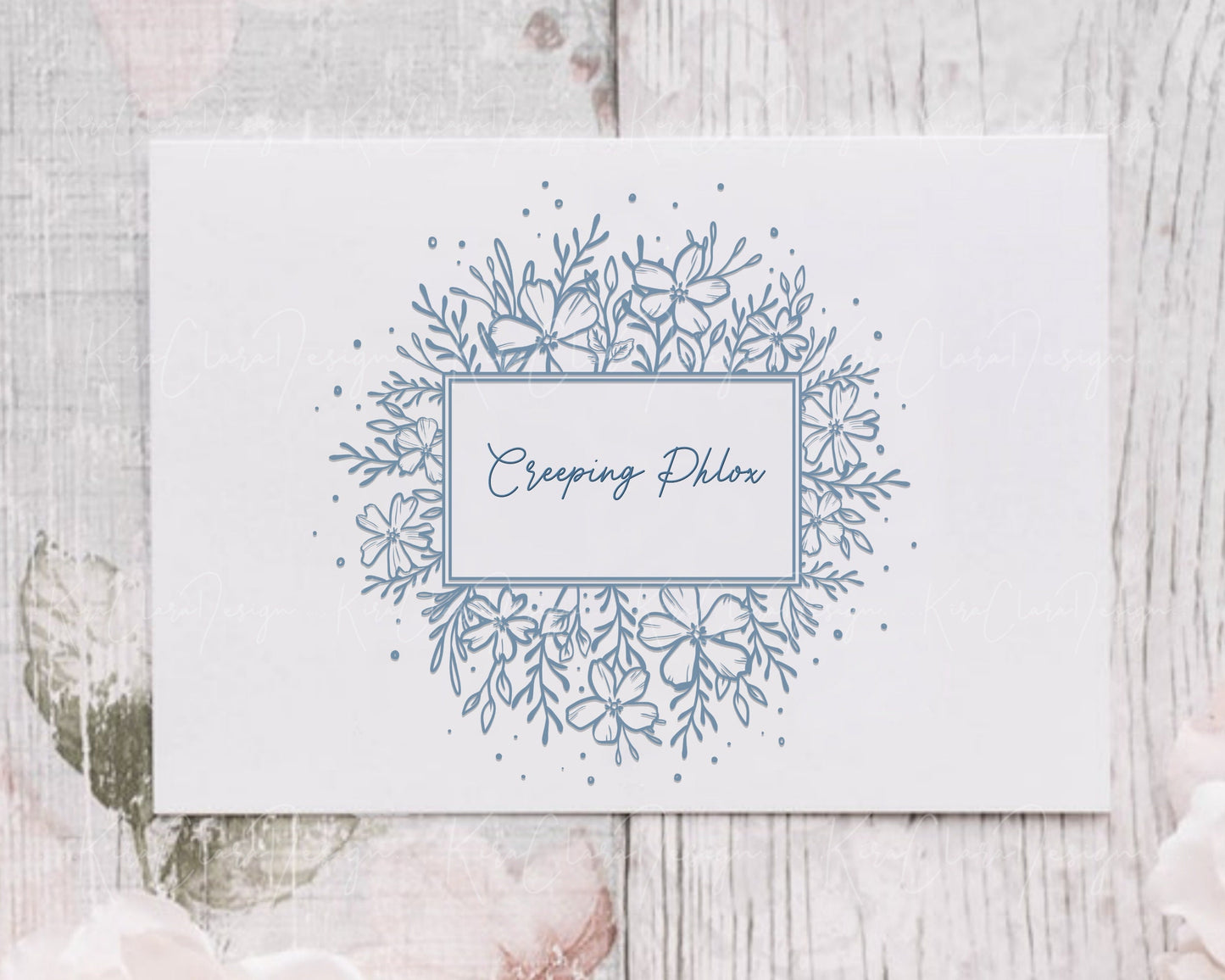 Creeping Phlox Flower Border Frame Clipart