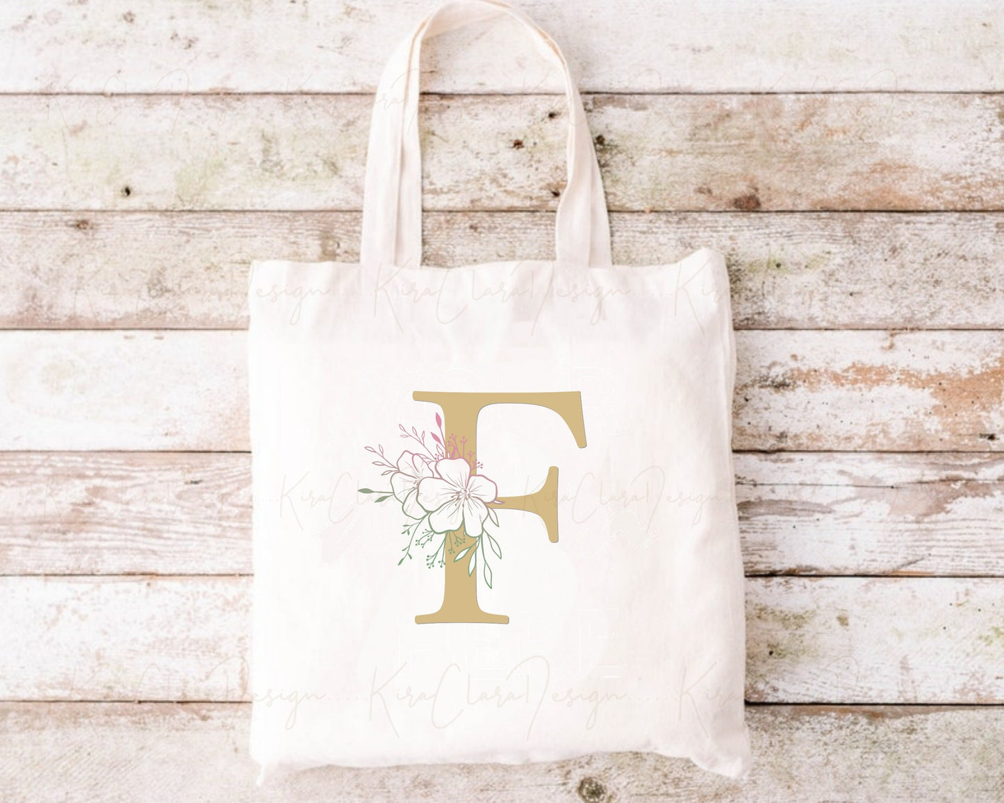 Colourful Flax Floral Monogram Alphabet Clipart
