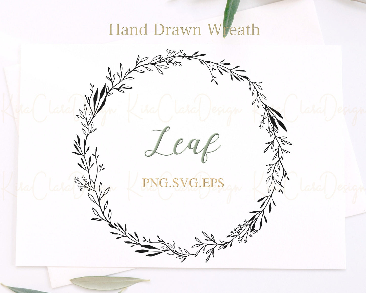 Leaf Wreath Clipart