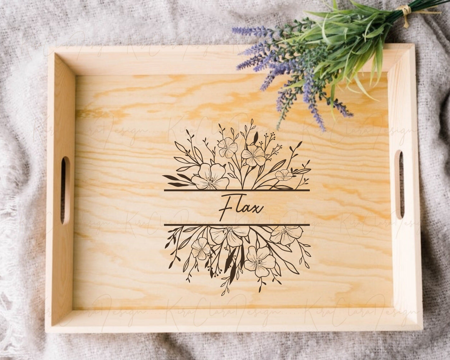 Flax Flower Split Frame Clipart