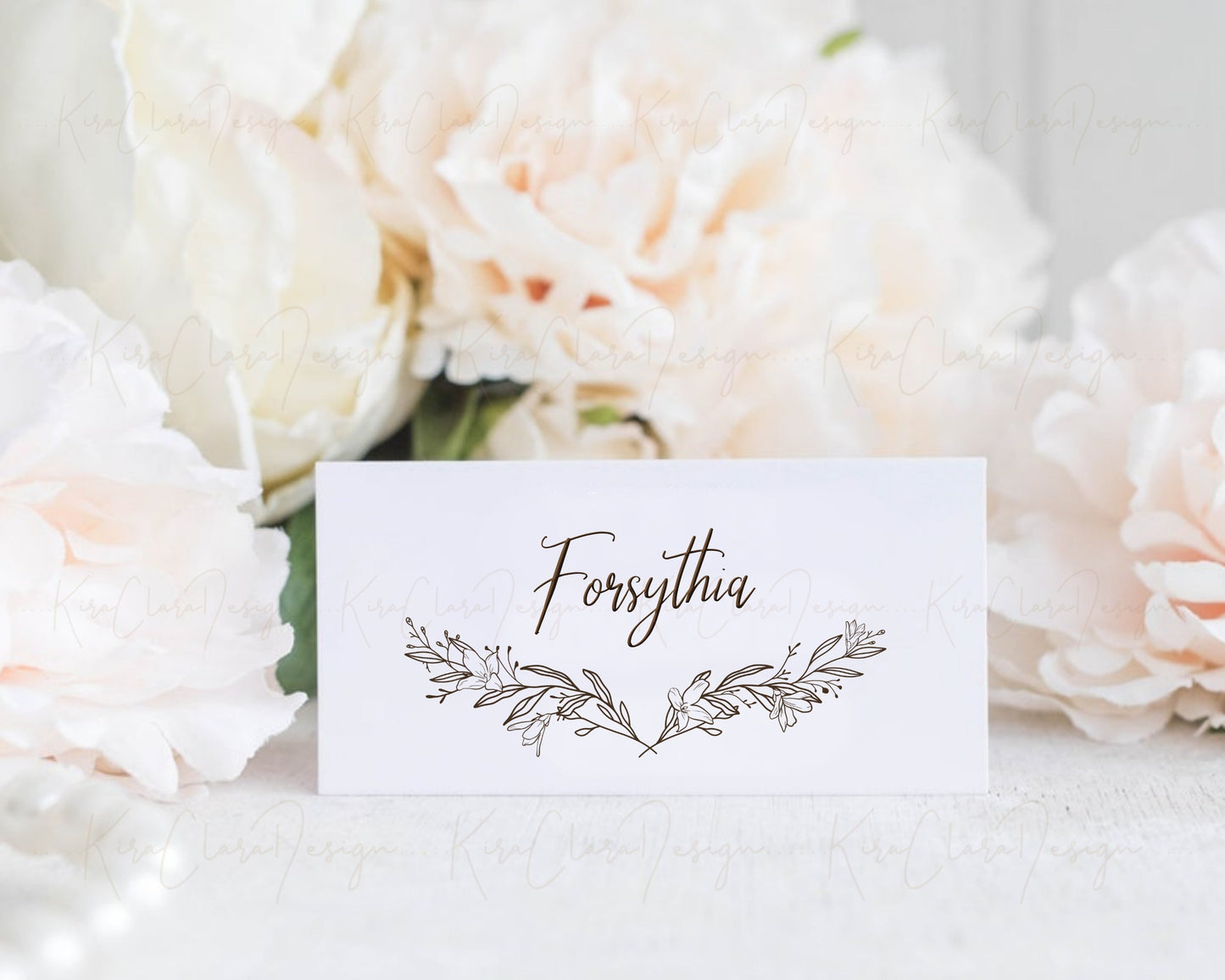 Forsythia Flower Bottom Border Frame Clipart SVG