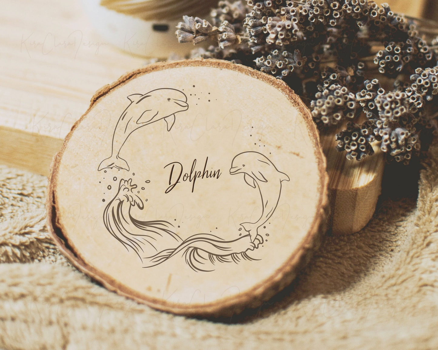 Sea Animal Dolphin Wreath Clipart