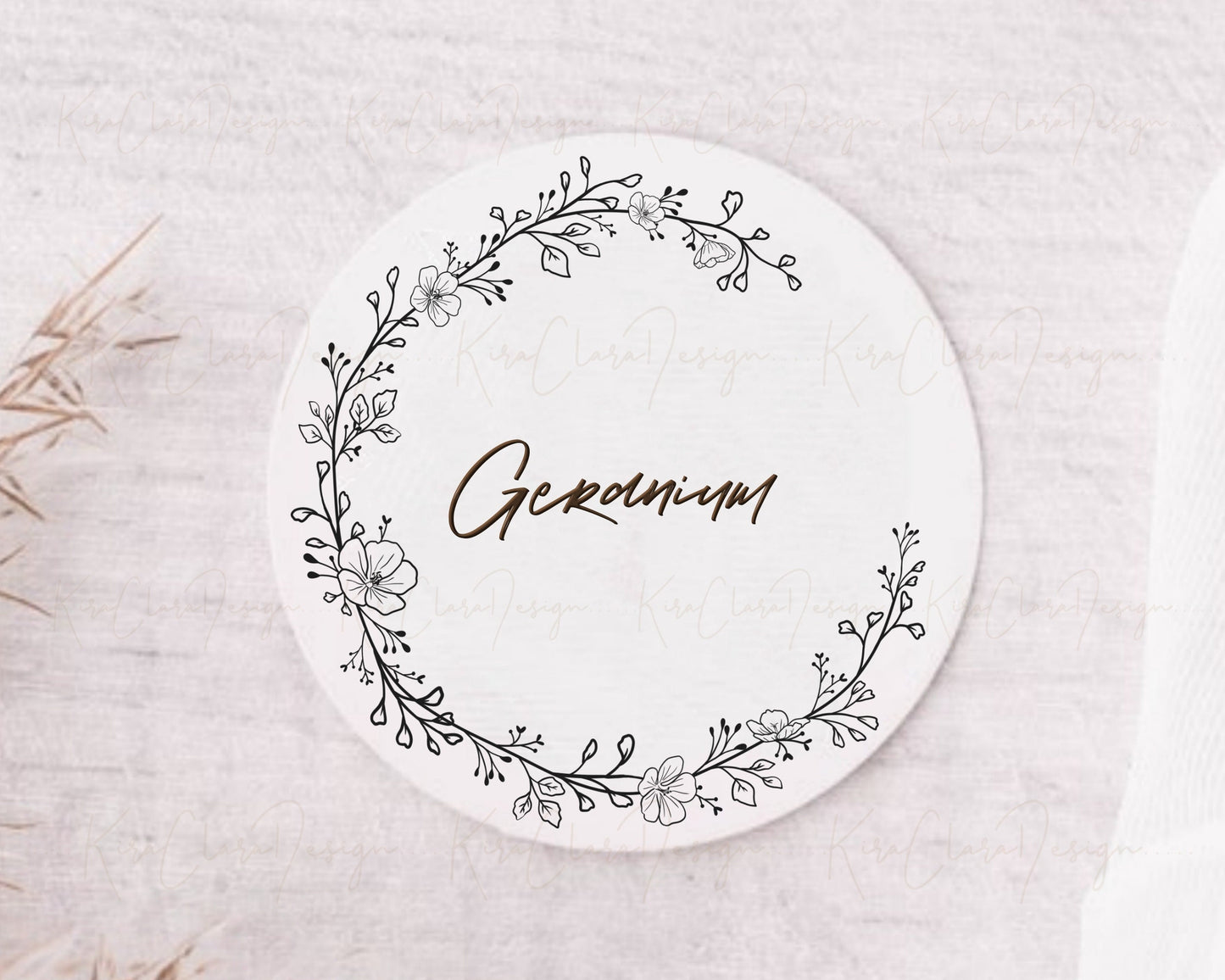 Geranium Flower Wreath Clipart Cranesbills Vector