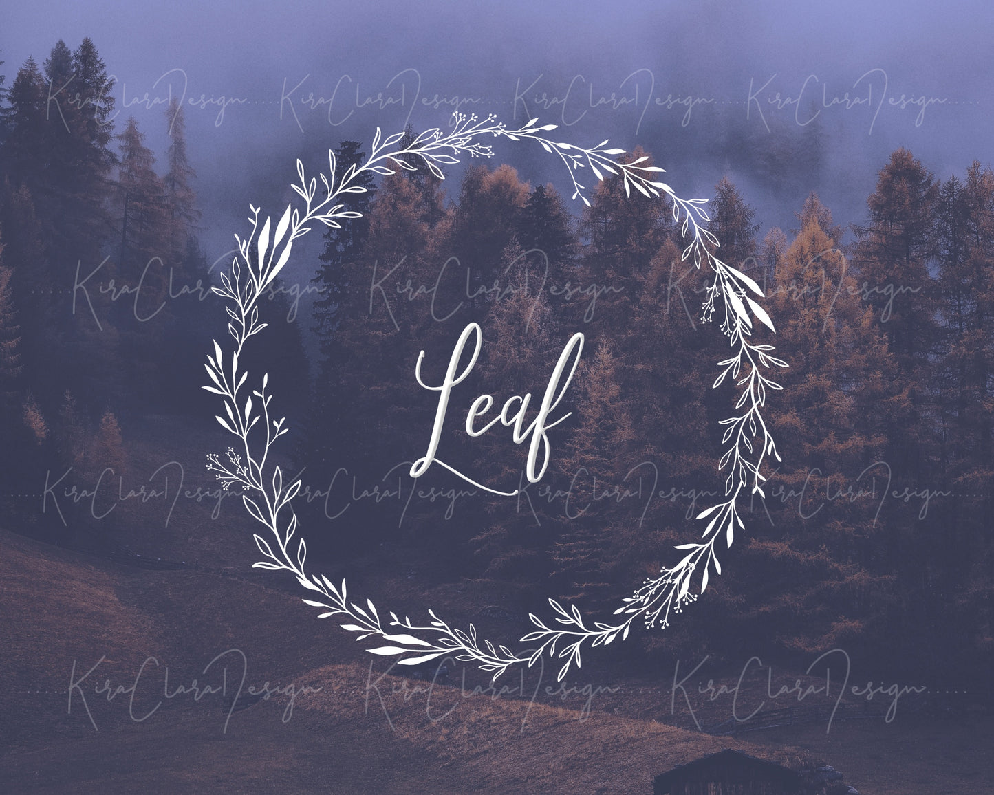 Leaf Wreath Clipart