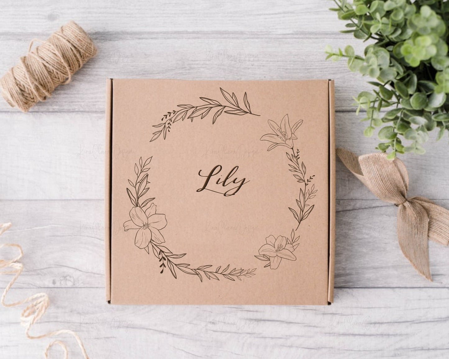 Lily Flower Wreath Clipart