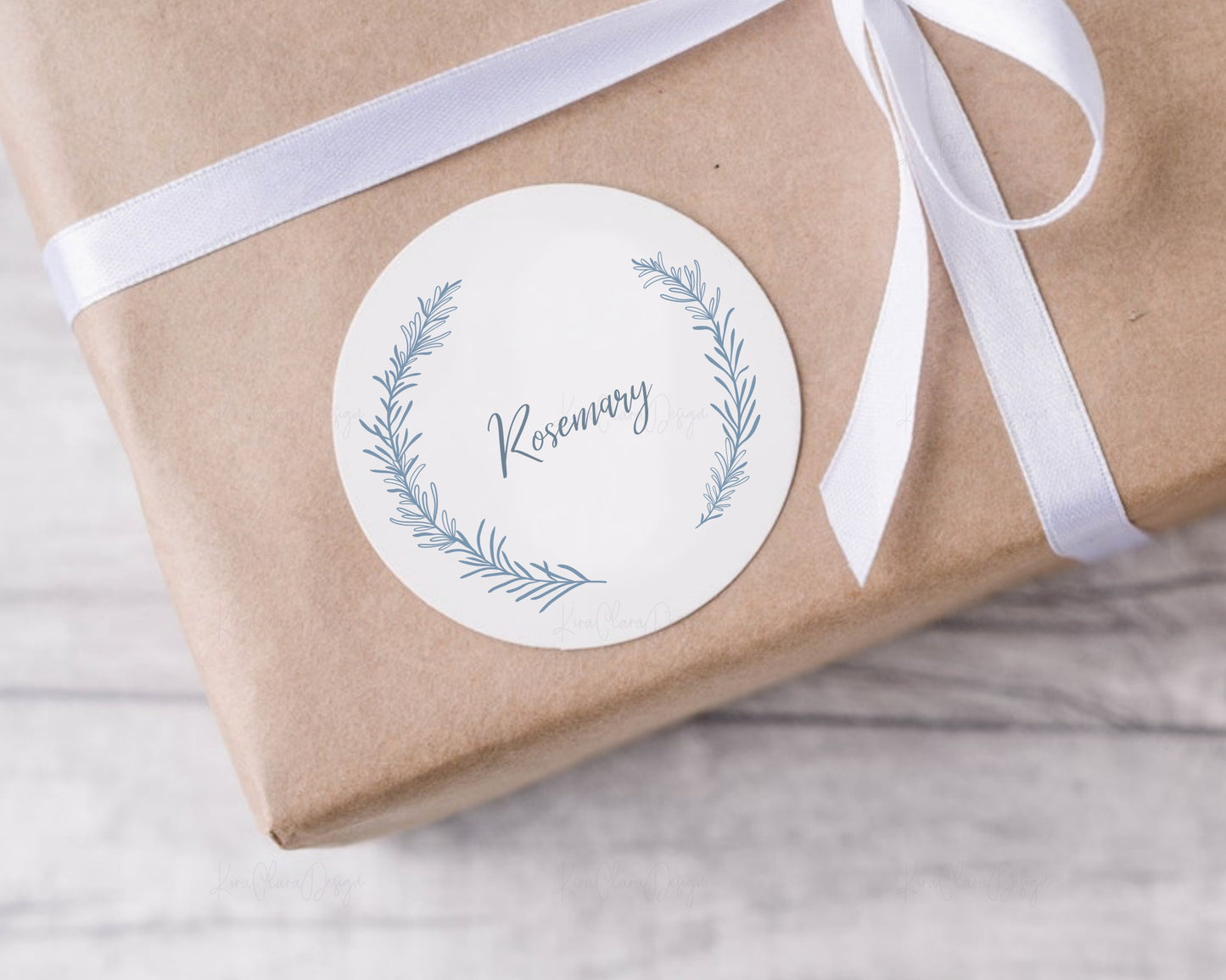 Rosemary Flower Wreath Clipart