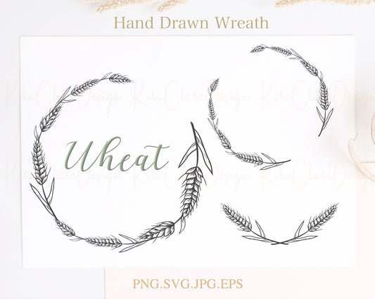 Honey Wheat Border Frame SVG